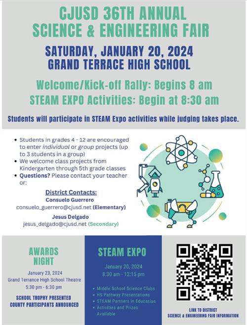  CJUSD 36th Annual Science and Engineering Fair Flyer